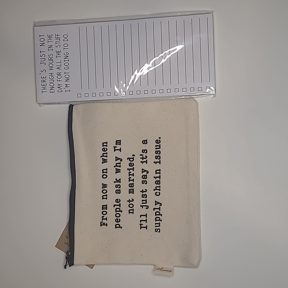 Ellembee Gift Zipper Pouch and Note Pad